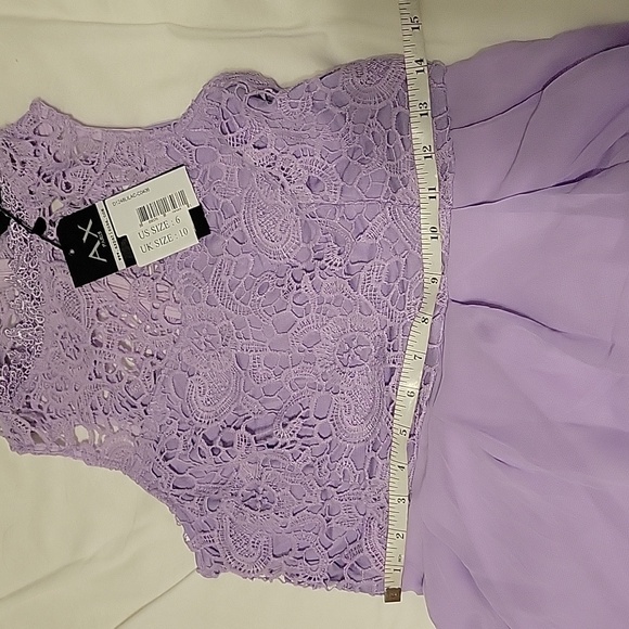 NWT Lilac High Neck Crochet Maxi Dress Vestido - Picture 5 of 9